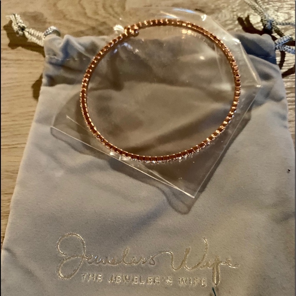 The Jeweler’s Wife Gold Crystal Adjustable Bangle
